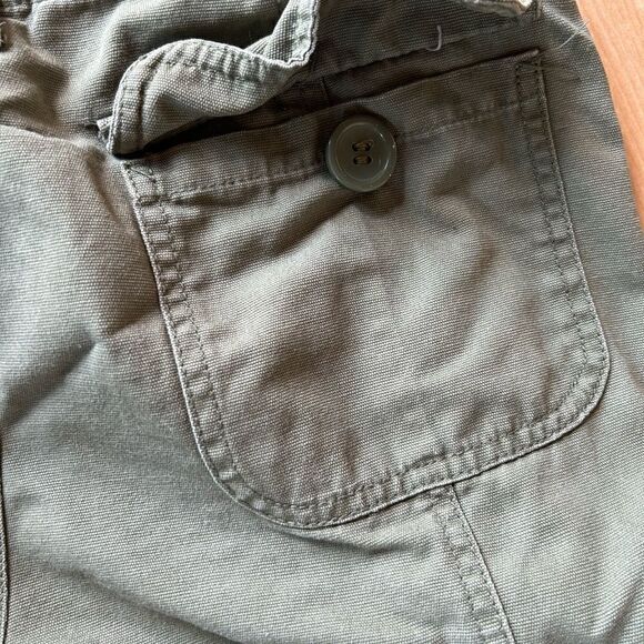 1955 Vintage Collection cropped pants tab flap pocket tie olive green cargo 11 - Picture 9 of 12